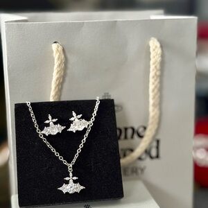 Vivienne Westwood Mini Bas Relief Pendant Necklace & Earrings